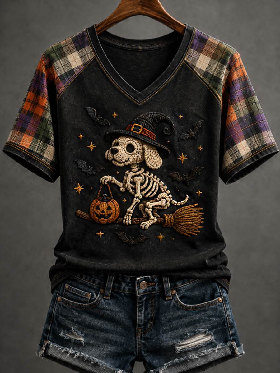 Women's Funny Dog Lover Halloween Tee