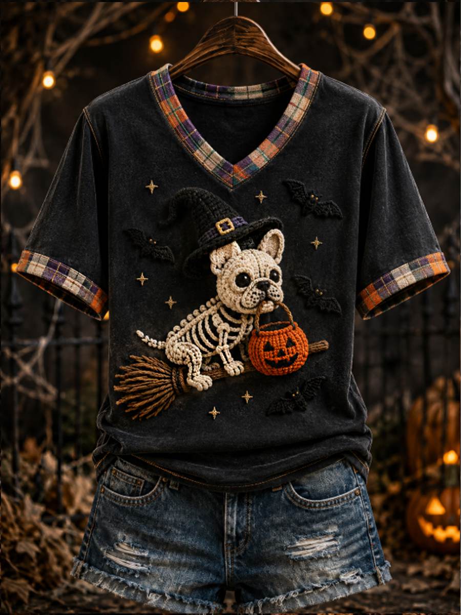 Women's Funny Dog Lover Halloween Tee