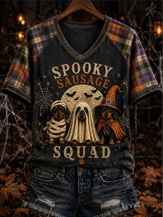Women's Funny Dog Lover Halloween Tee