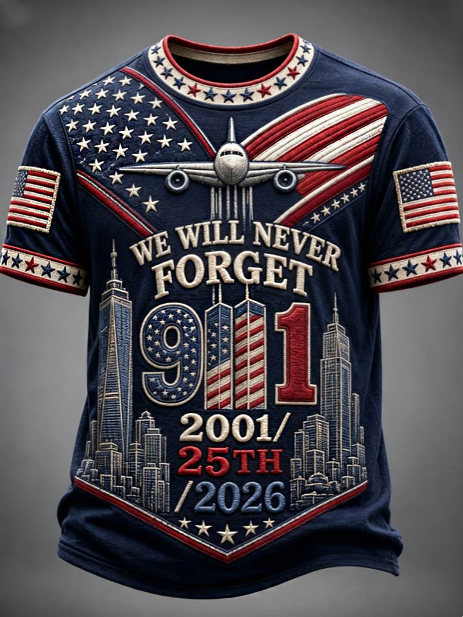 Men's We Will Never Forget 9 11 September 11 t-shirt
