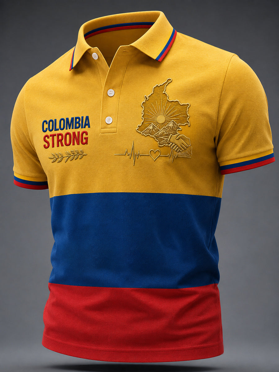 Men's COLOMBIA STRONG Print Casual Top