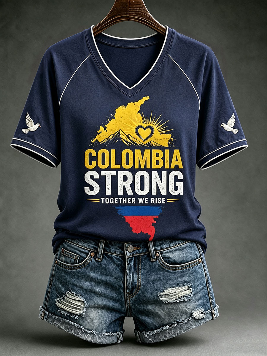 Women's Colombia Strong V-neck T-shirt