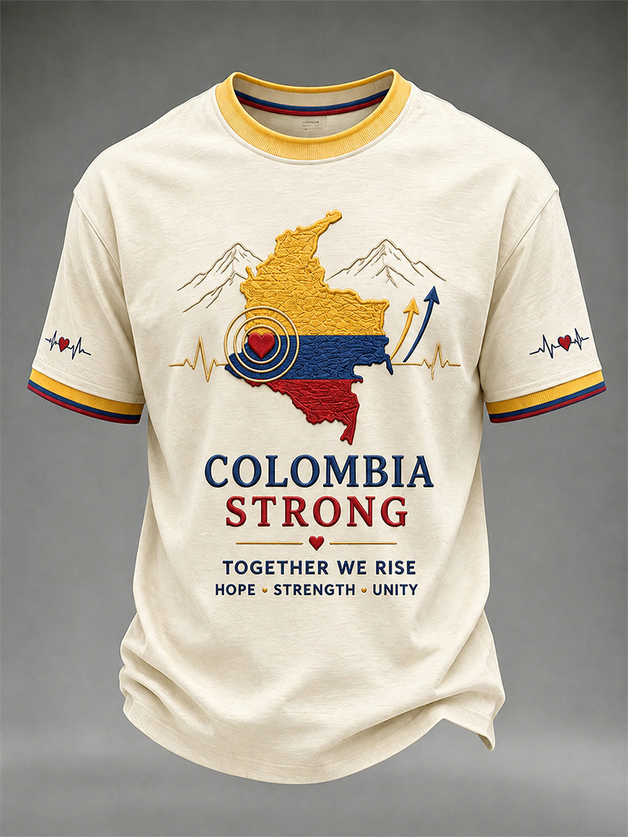 Men's Colombia Strong Print  Casual Tee