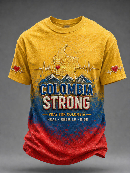 Men's Colombia Strong Print  Casual Tee