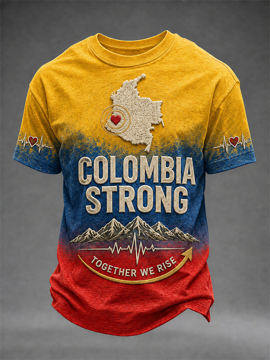 Men's Colombia Strong Print  Casual Tee