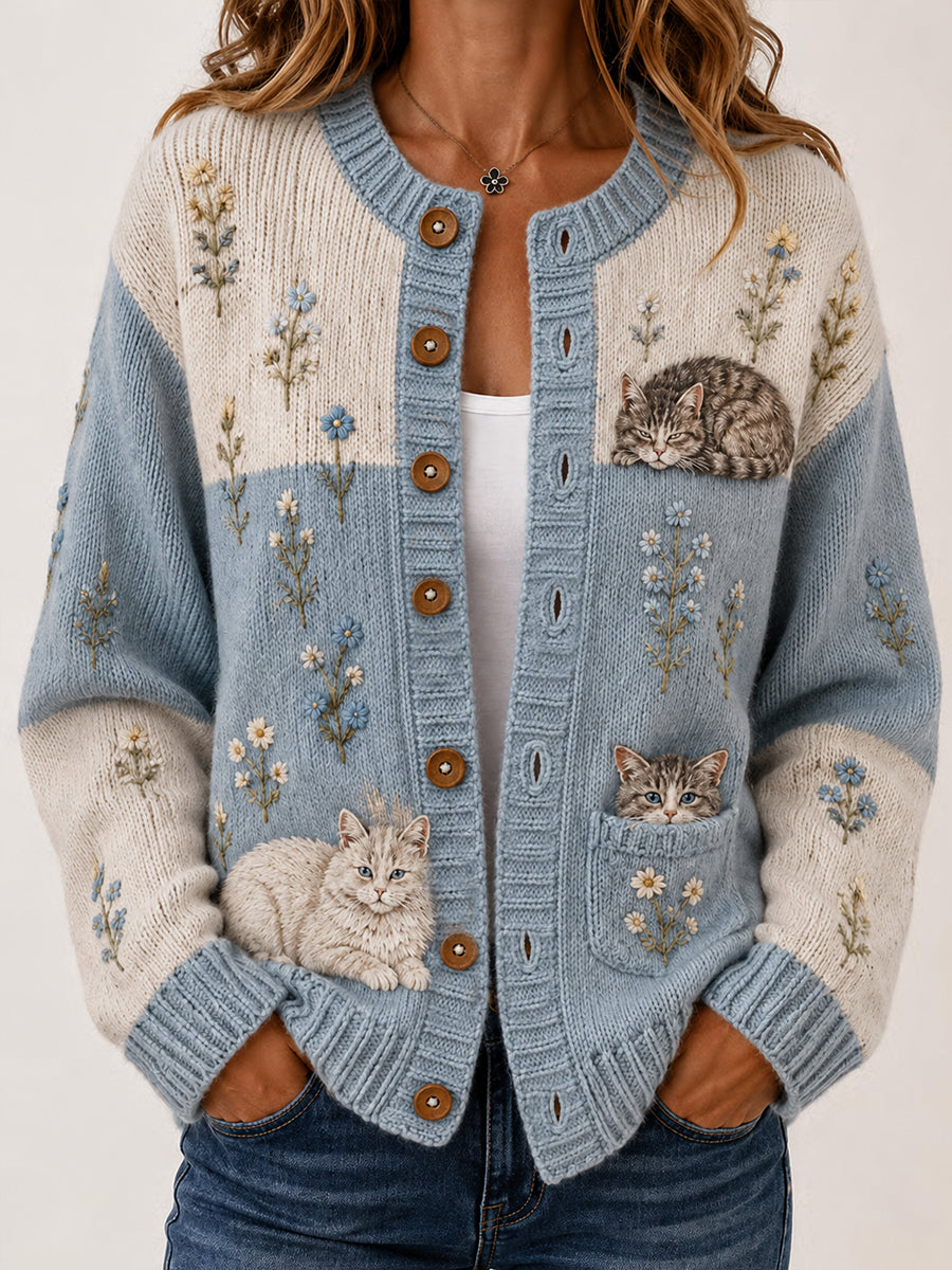 Women's Casual Animal Art Print Cardigan
