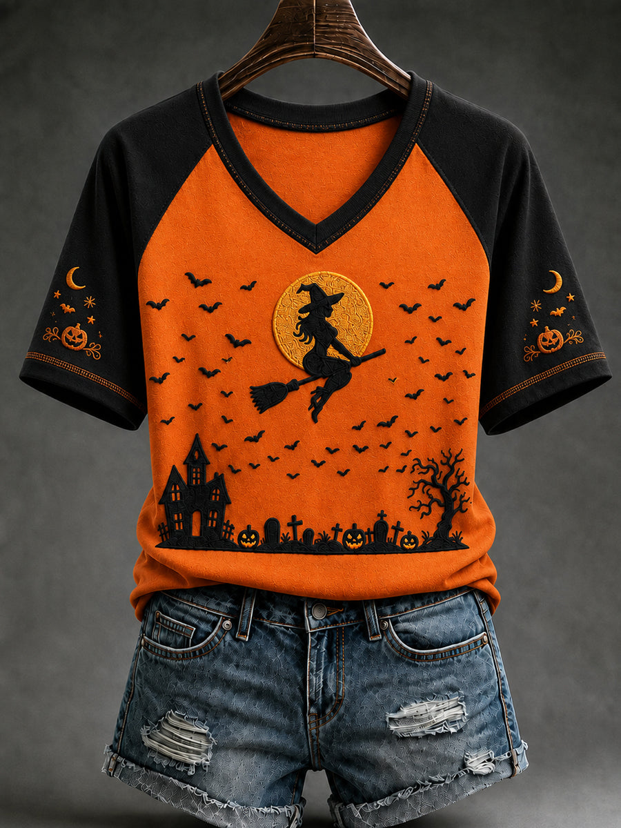 Women's Halloween Salem Witch Short Sleeve T-shirt