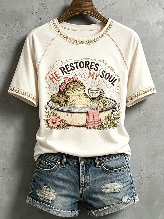 Women's He Restores My Soul T-shirt