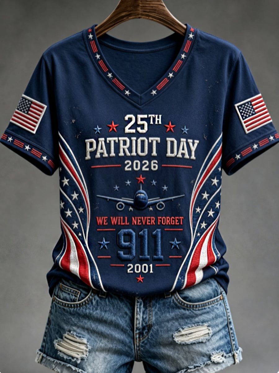 Women's 2026 PATRIOT DAY We Will Never Forget 9 11 September 11 Tee