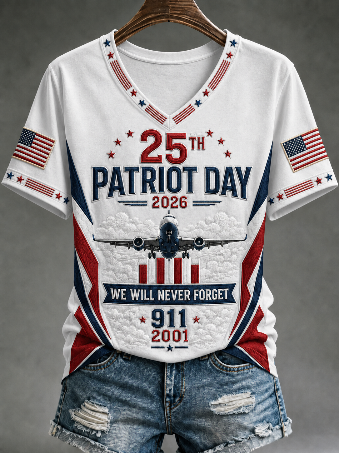 Women's 2026 PATRIOT DAY We Will Never Forget 9 11 September 11 Tee