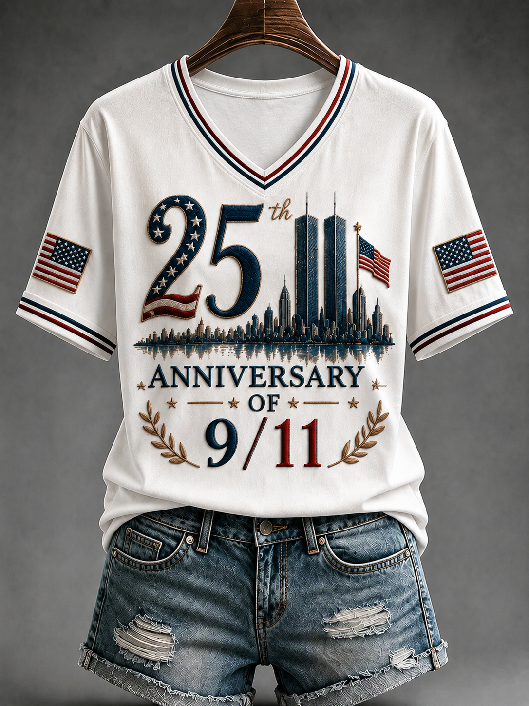 Women's American Patriot Day Short-sleeved T-shirt