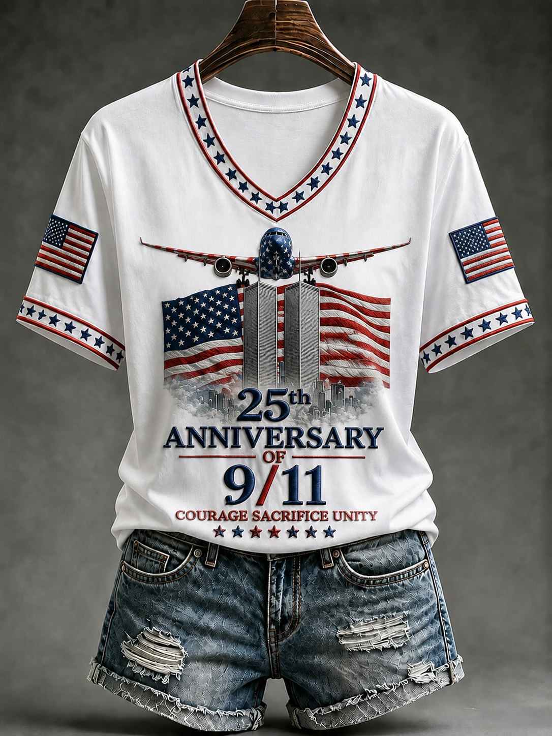 Women's American Patriot Day Short-sleeved T-shirt