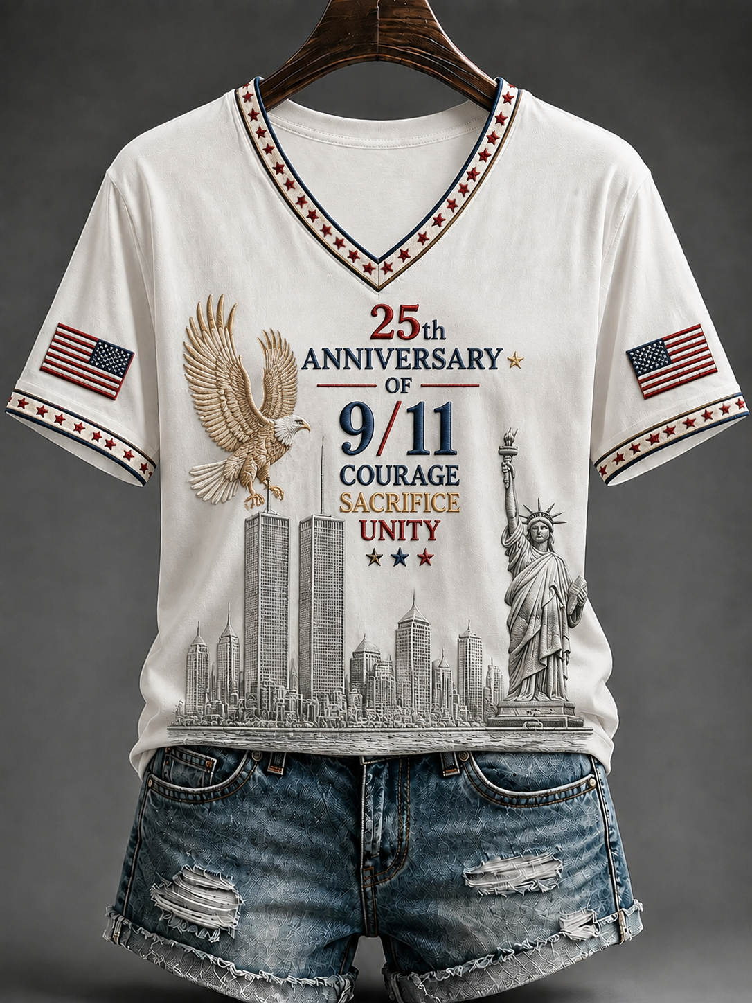 Women's American Patriot Day Short-sleeved T-shirt