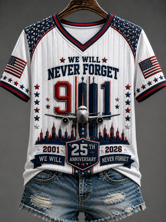 Women's We Will Never Forget 9 11 September 11 T-shirt