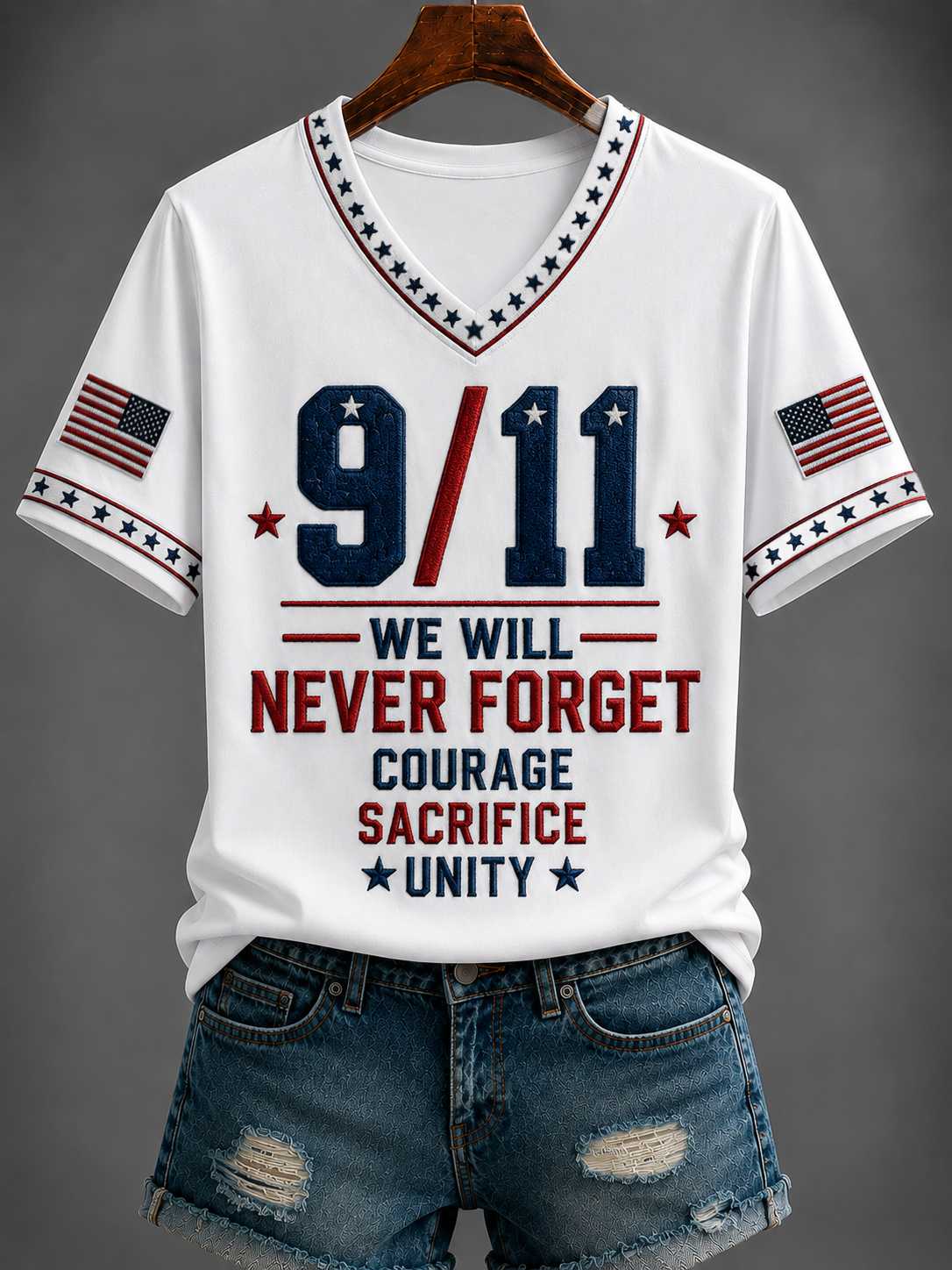 Women's American Patriot Day Short-sleeved T-shirt