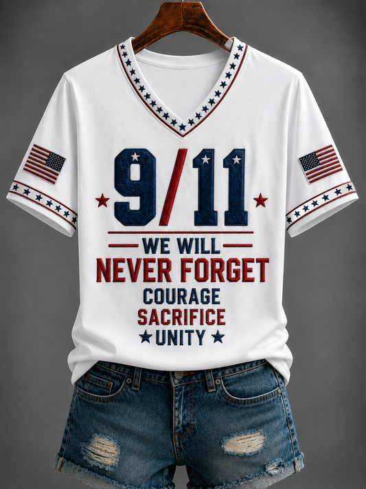 Women's American Patriot Day Short-sleeved T-shirt
