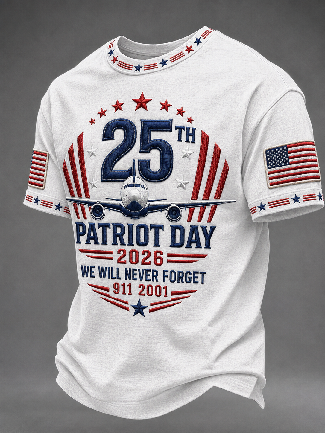 Men's 2026 PATRIOT DAY We Will Never Forget 9 11 September 11 Tee