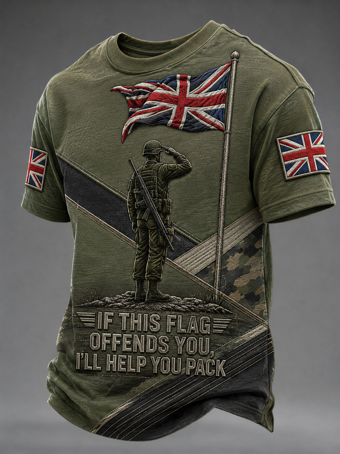 Men's IF THIS FLAG OFFENDS YOU I'LL HELP YOU PACK t-shirt