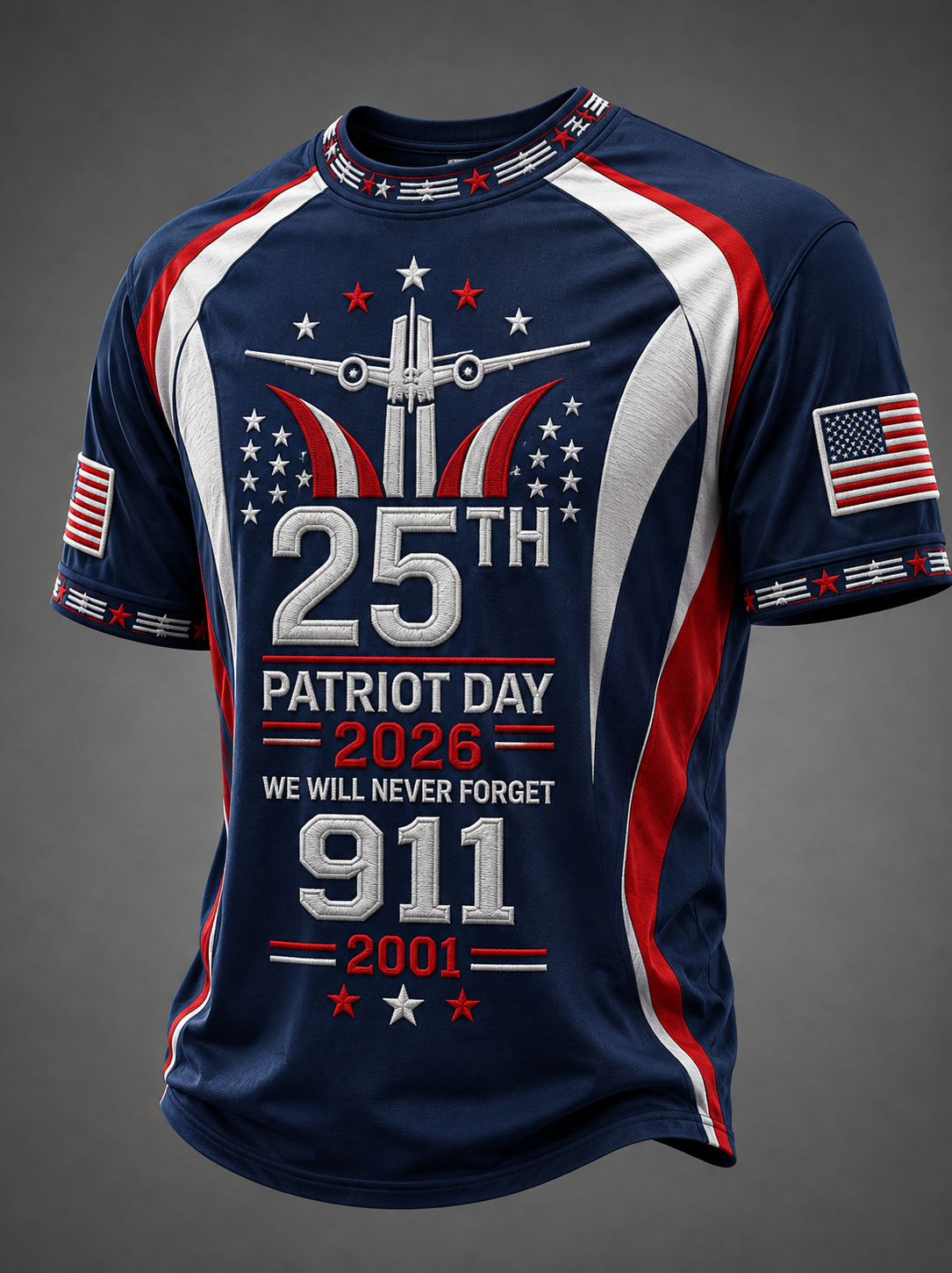 Men's 2026 PATRIOT DAY We Will Never Forget 9 11 September 11 Tee