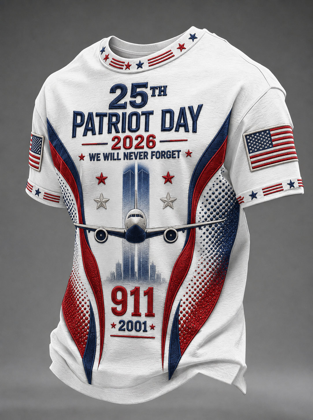 Men's 2026 PATRIOT DAY We Will Never Forget 9 11 September 11 Tee