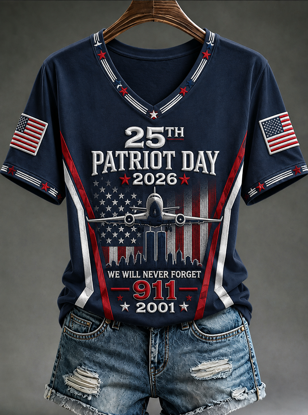 Women's 2026 PATRIOT DAY We Will Never Forget 9 11 September 11 Tee