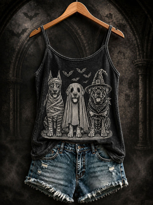Women's Halloween Gothic Style Dogs Vests