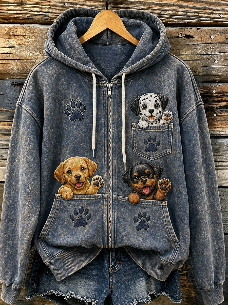 Women's Fun Animals Zip-Up Hoodie