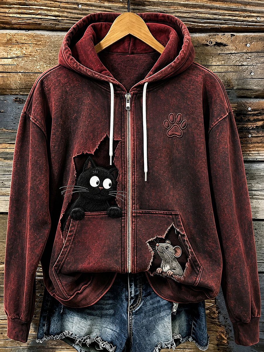 Women's Fun Animals Zip-Up Hoodie