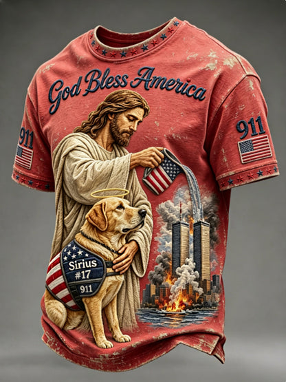 Men's God Bless America 911 t-shirt