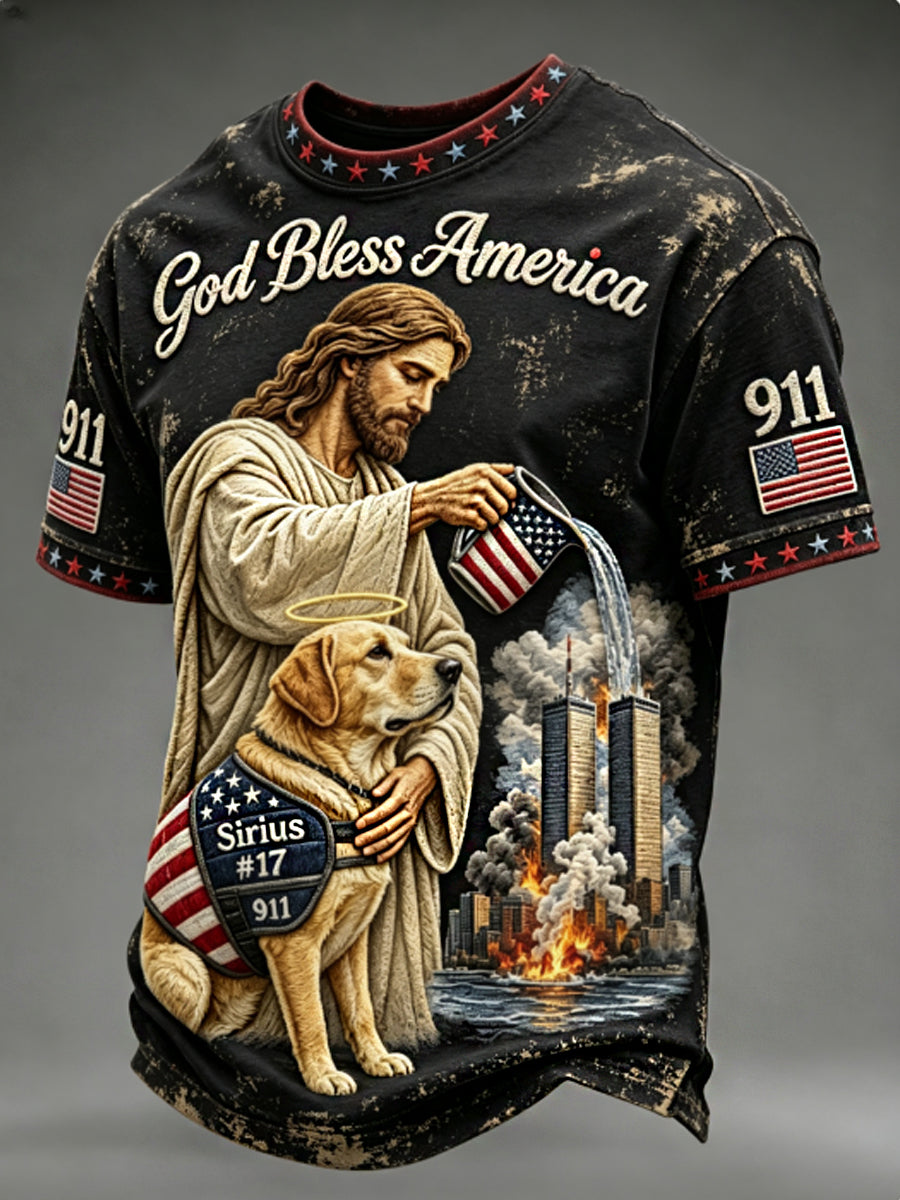 Men's God Bless America 911 t-shirt