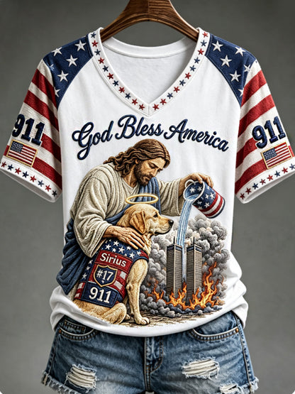Women's God Bless America 911 T-shirt