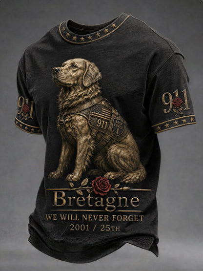 Men's Bretagne WE WILL NEVER FORGET 2001 / 25TH 911 t-shirt