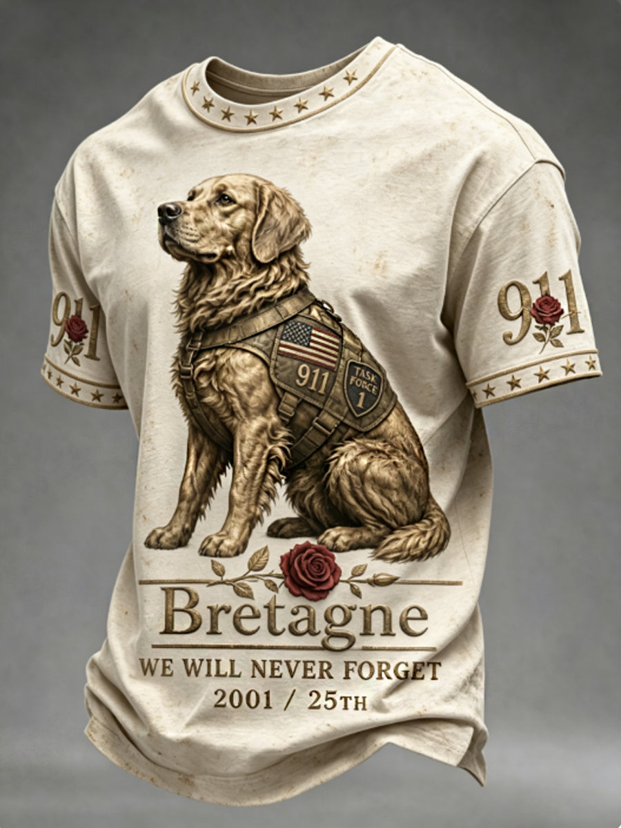 Men's Bretagne WE WILL NEVER FORGET 2001 / 25TH 911 t-shirt