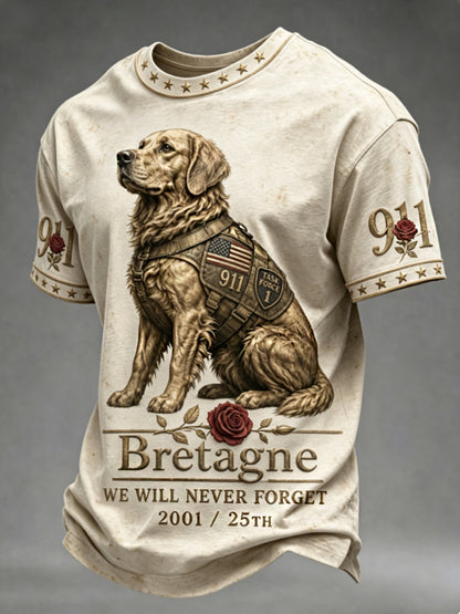 Men's Bretagne WE WILL NEVER FORGET 2001 / 25TH 911 t-shirt