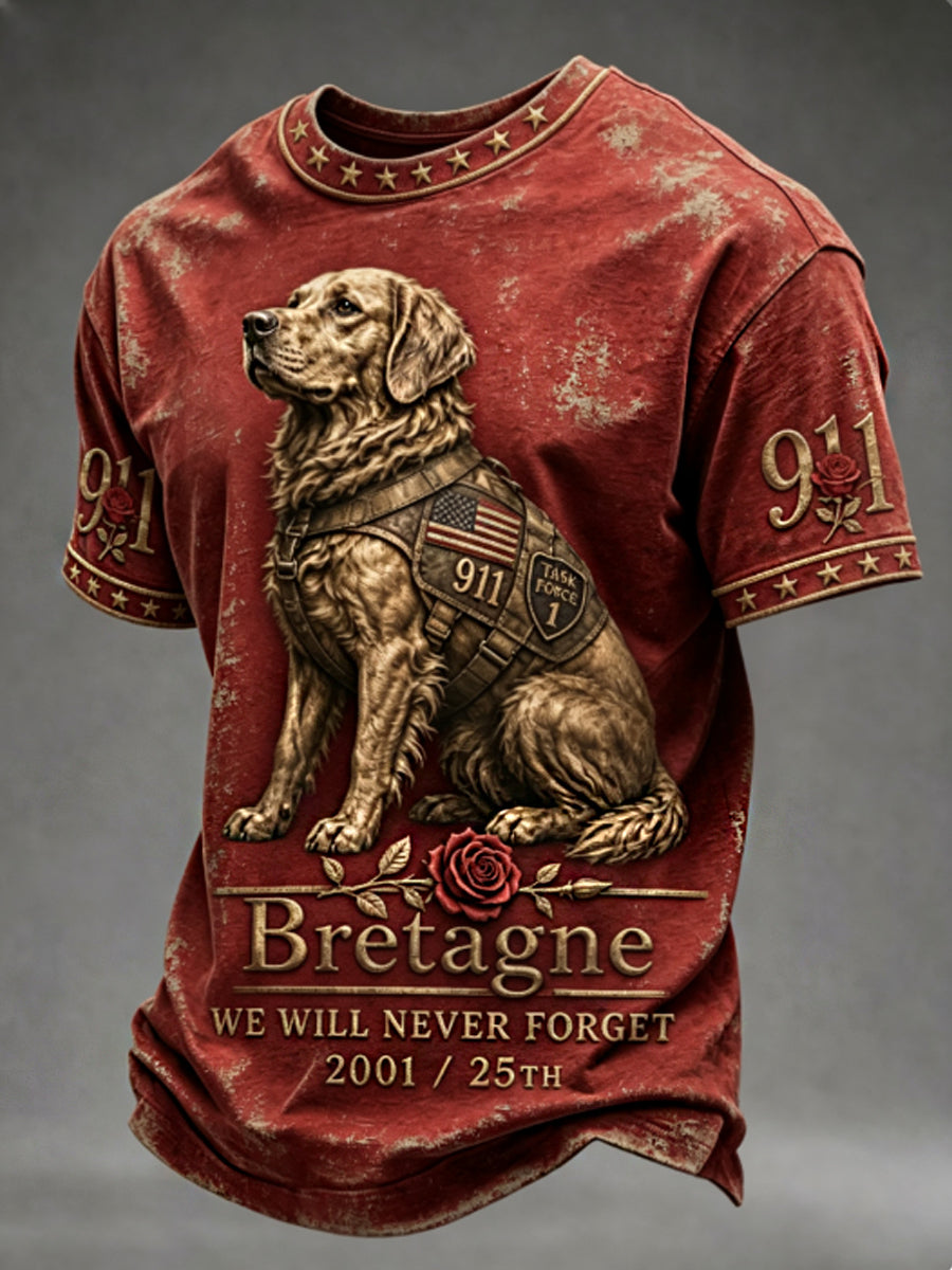 Men's Bretagne WE WILL NEVER FORGET 2001 / 25TH 911 t-shirt