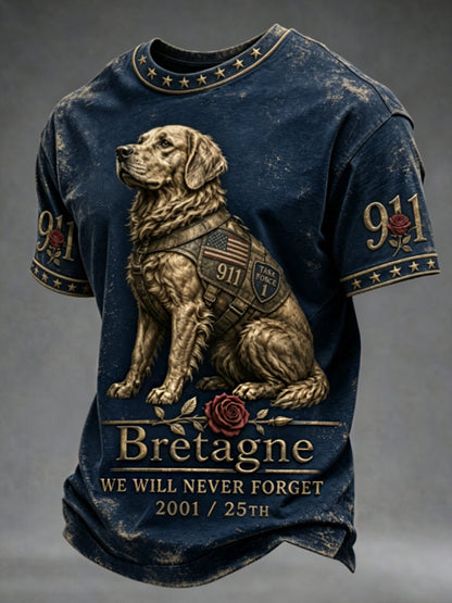 Men's Bretagne WE WILL NEVER FORGET 2001 / 25TH 911 t-shirt
