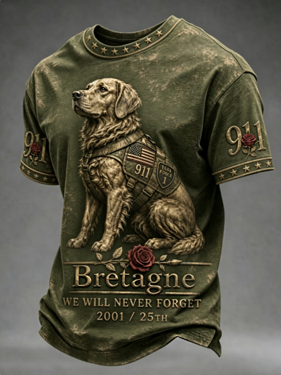 Men's Bretagne WE WILL NEVER FORGET 2001 / 25TH 911 t-shirt