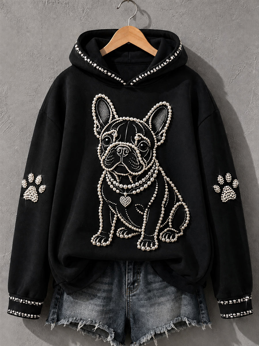 Women's French Bulldog Print Dog Lovers Casual Hoodie