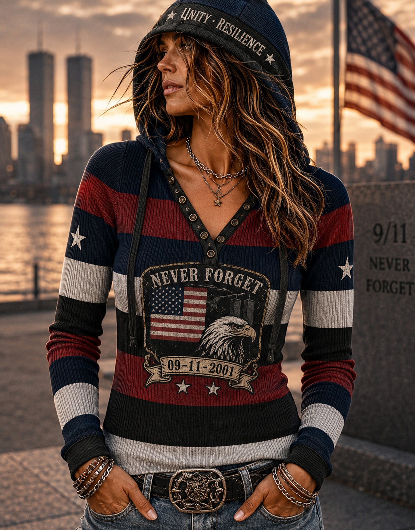 Women's USA 9/11 Patriot Day Hoodie