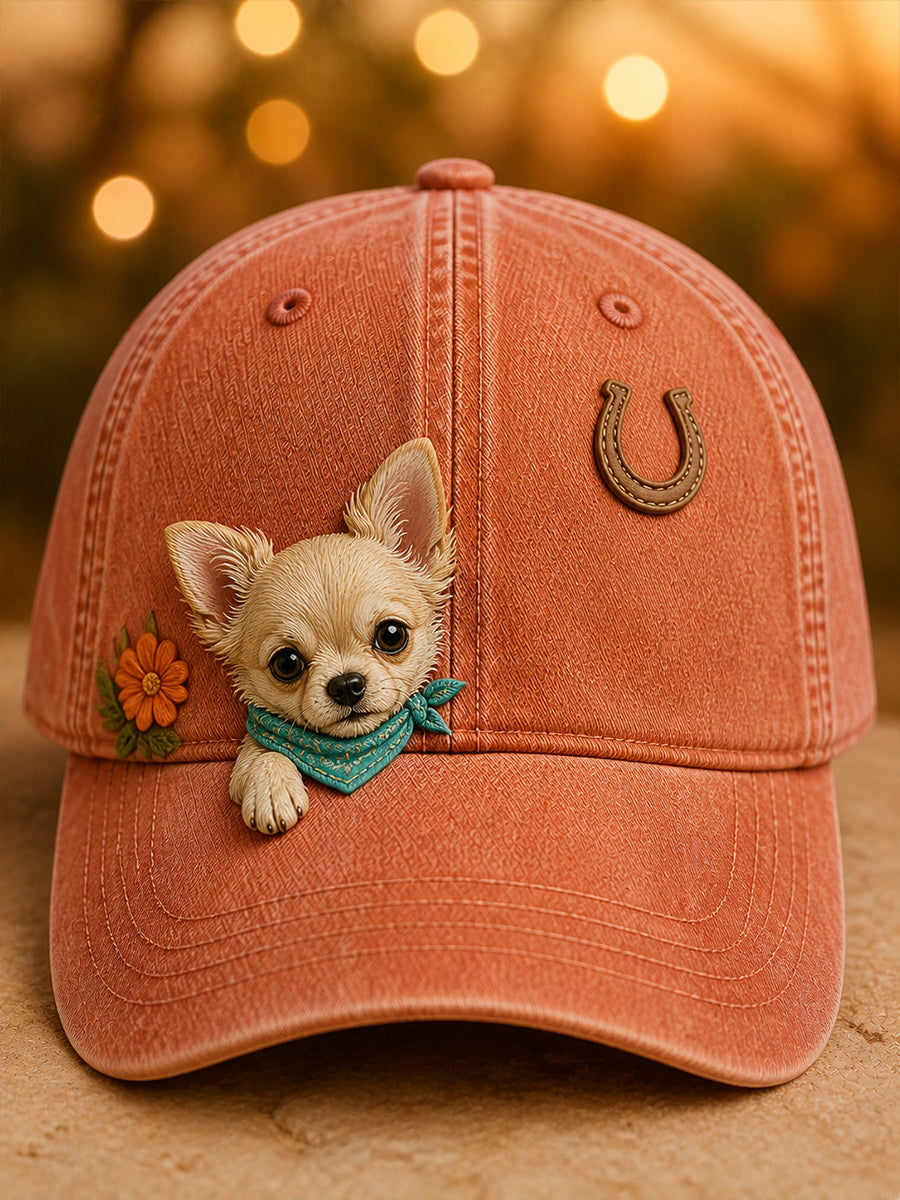 Unisex Retro Animal Art Print Casual Hat