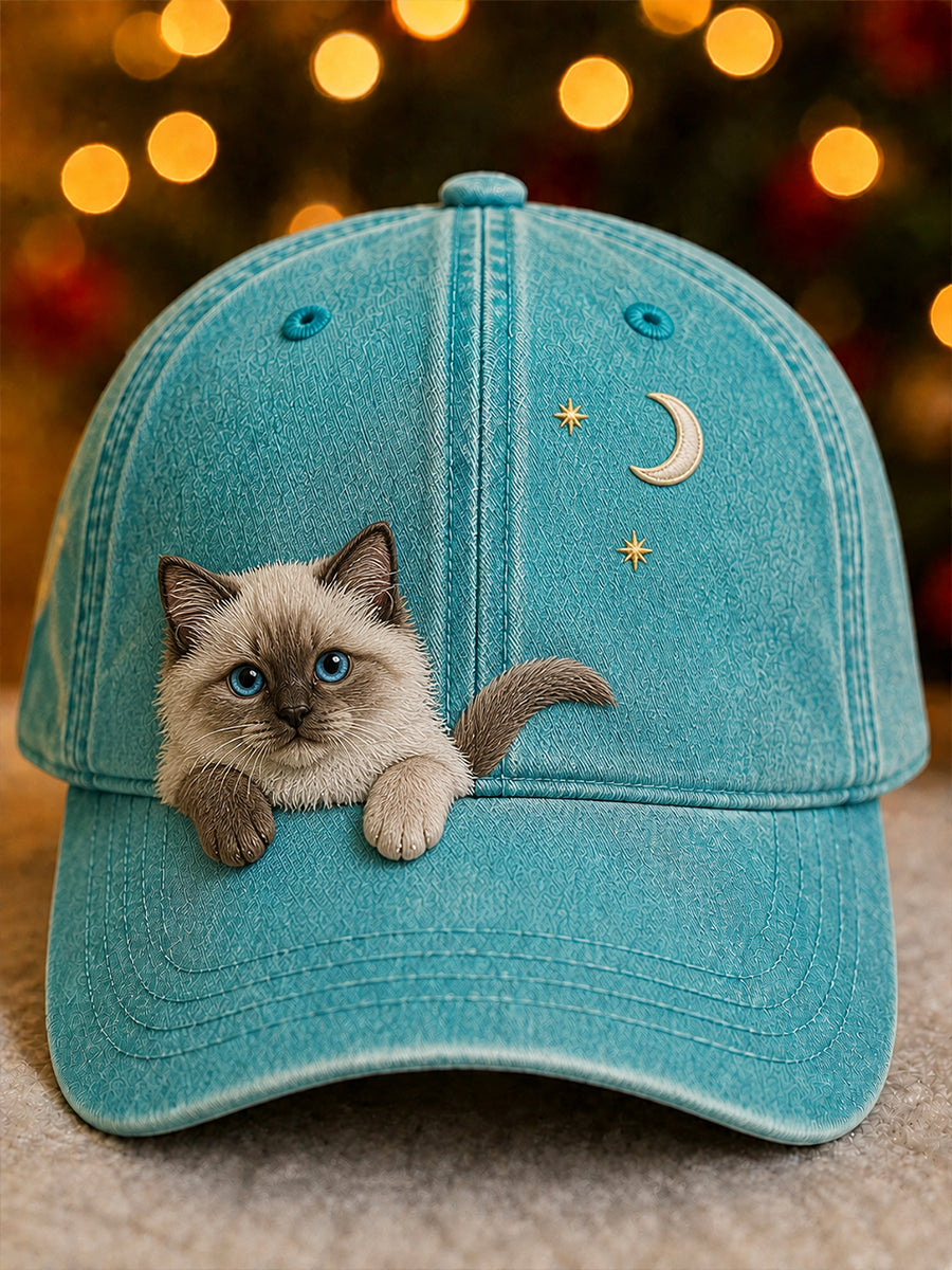 Unisex Retro Animal Art Print Casual Hat