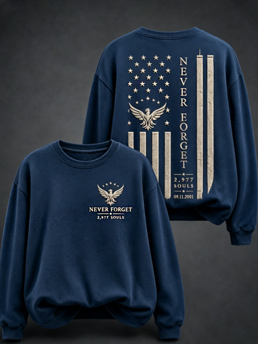 Women's NEVER FORGET 2,977 SOULS 2,977 SOULS 09.11.2001 Regular Sweatshirt