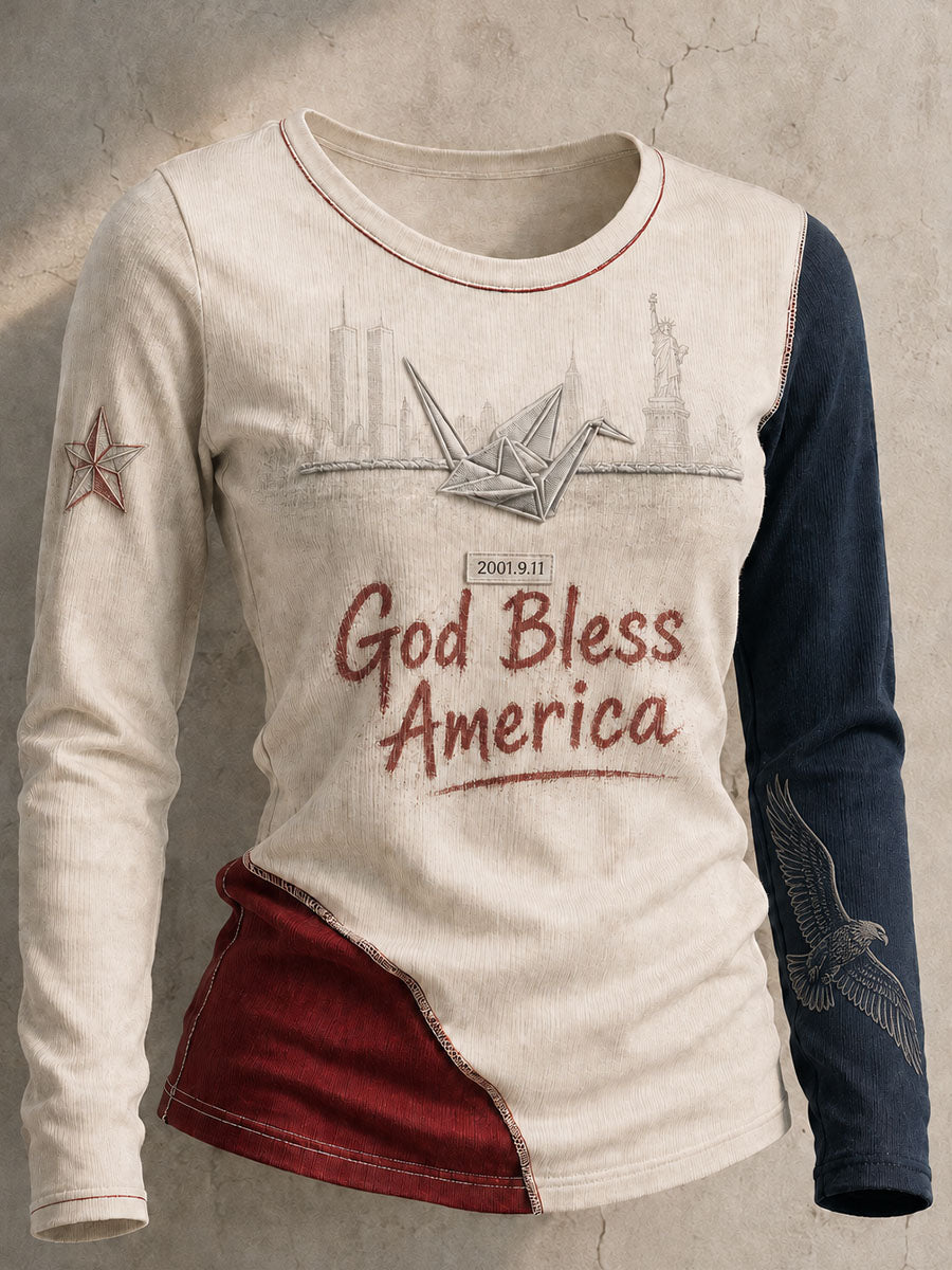 Women's Round neck long sleeve T-shirt