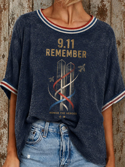 Women's Casual Patchwork V-Neck T-Shirt