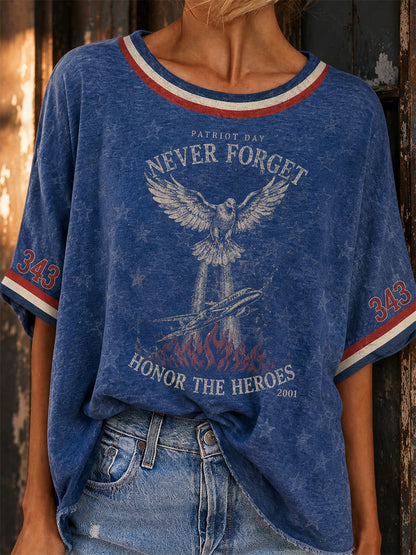 Women's Casual Patchwork V-Neck T-Shirt