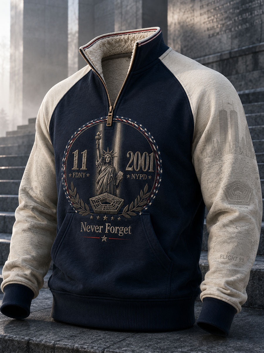 Men's Half-Zip Stand Collar Sweatshirt