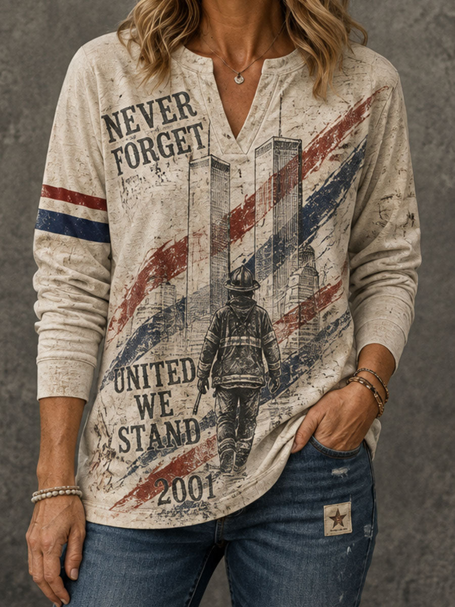 Women's Casual V-Neck Sweatshirt