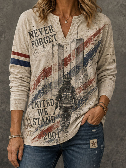 Women's Casual V-Neck Sweatshirt