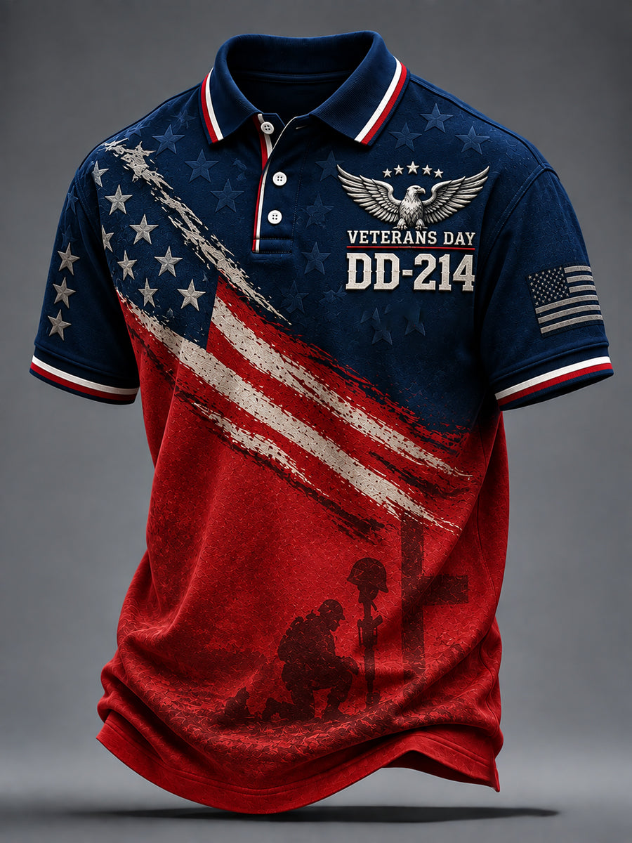 Men's VETERANS DAY Print Casual Top