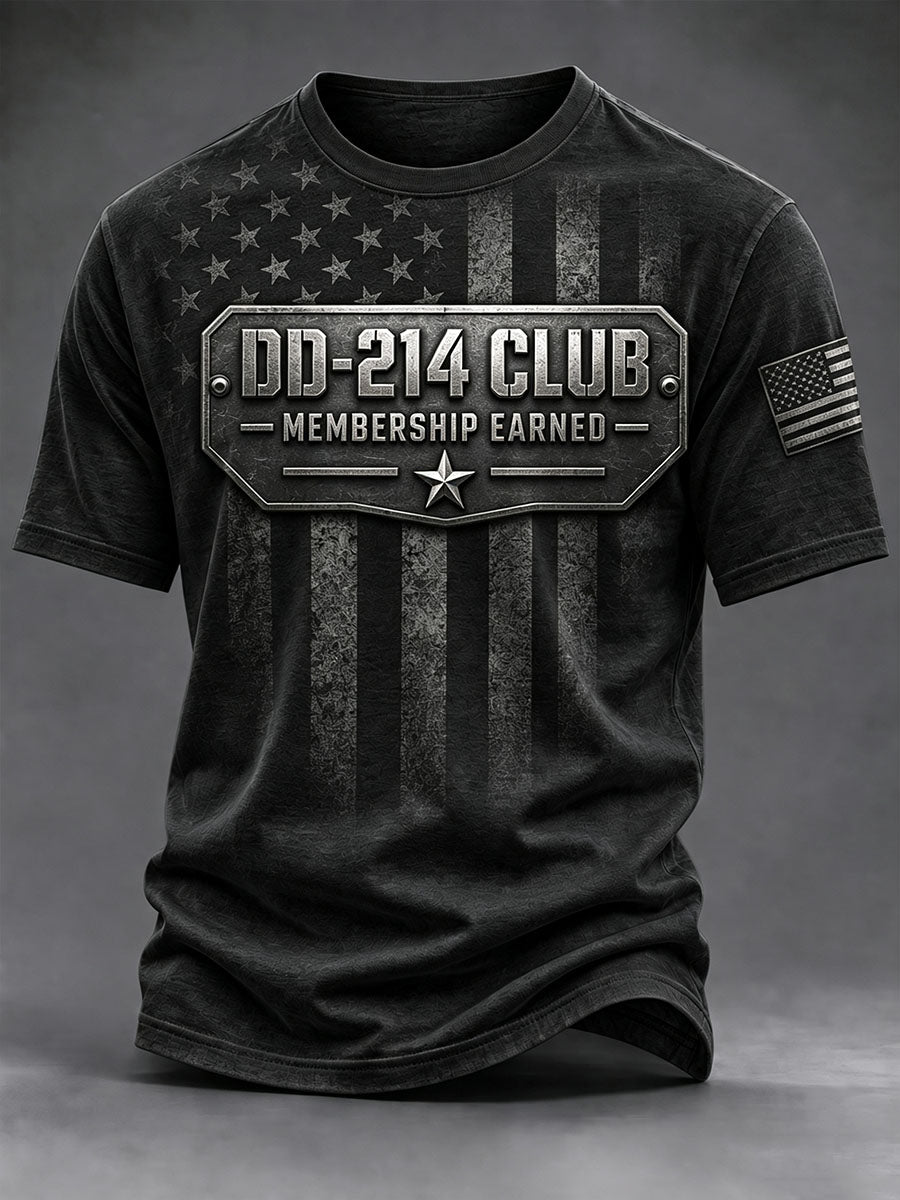 Men's DD-214 US Veterans Print T-Shirt